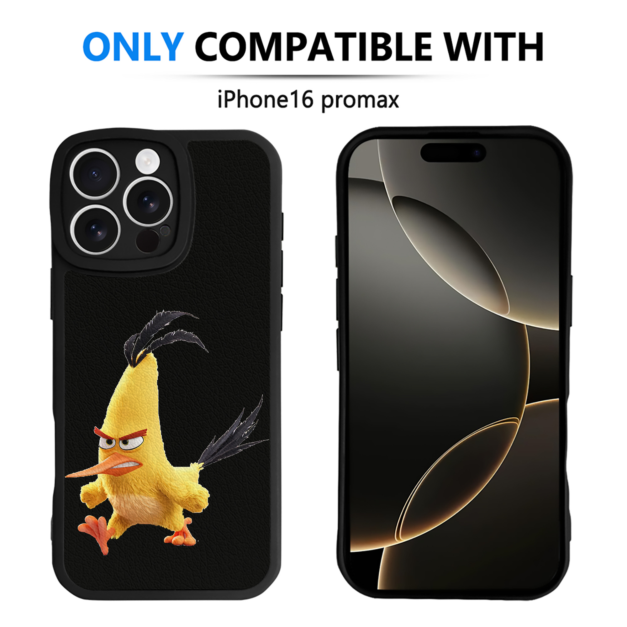 （画像用） Angry Birds アングリーバード 【iPhone 16シリーズ対応】シリコンスマホケース（レザー調） 材質：シリコン